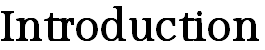 Introduction